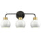 White Vanity Light Fixture Bathroom 3-Light Wall Light with White Metal Shade Over Mirror Lighting
