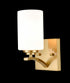 Turin Natural Brass Wall Sconce Set of 2 Cylinder Opal Glass