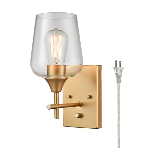 Gold Bathroom Vanity Lighting plug in Wall Sconce