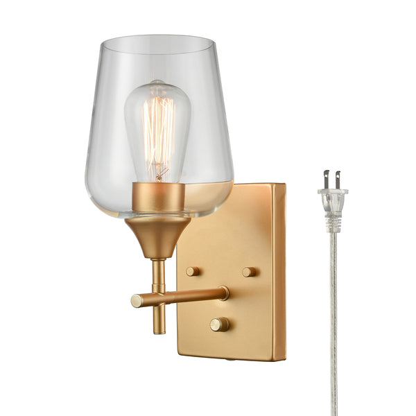 Gold Bathroom Vanity Lighting plug in Wall Sconce