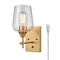 Gold Bathroom Vanity Lighting plug in Wall Sconce