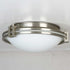 Brushed Nickel Flush Mount Light 2-Light Milk Glass Ceiling Light