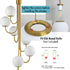 Modern Gold Chandelier Spiral Glass Globe Chandelier