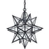 16 Inch Modern Star Pendant Light Boho Black Hanging Pendant Light