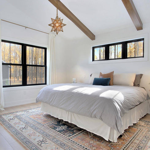 Modern Star Pendant Light Boho Gold Hanging Ceiling Light with Clear Glass