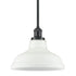 Black Pendant Lighting for Kitchen Island with Opal Glass Shade