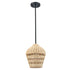 Black Rattan Pendant Light Boho Hanging Light for Bedroom Living room