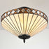 3-Light Tiffany Semi Flush Mount Ceiling Light