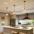 Modern Gold Pendant Light Fixture Kitchen Island with Dome Opal Glass