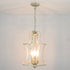 Farmhouse Chandelier 4-Light Distressed Off-White Dining Room Lighting