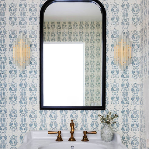 Contemporary Frosted Crystal Wall Sconce Gold Wall Light Fixture