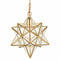 Brass Moravian Star Pendant Light 14-inch Clear Glass Shade