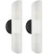 Modern Bathroom Sconce Cylinder Fixture Set of Two, Black