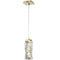 Modern Mini Crystal Pendant Light Gold LED 8-Watt, 4000K