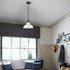 Black Pendant Lighting for Kitchen Island with Opal Glass Shade