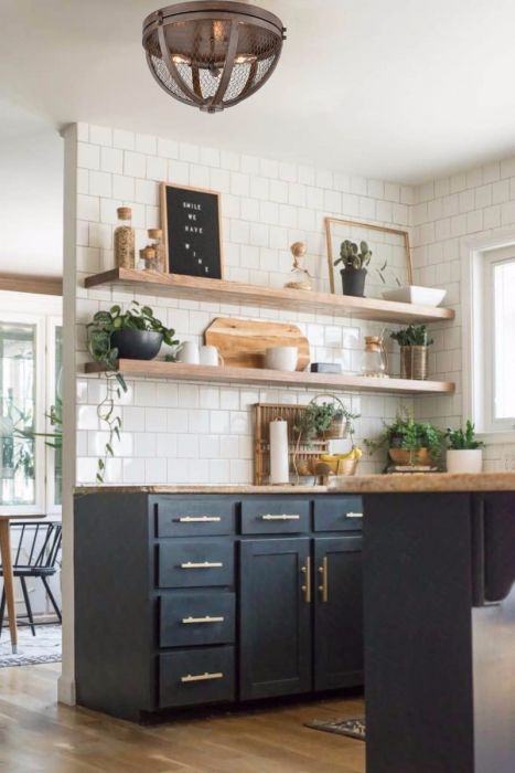 Vintage Wood Grain Metal Cage Flush Mount Ceiling Light With 3-Lights