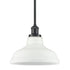 Black Pendant Lighting for Kitchen Island with Opal Glass Shade