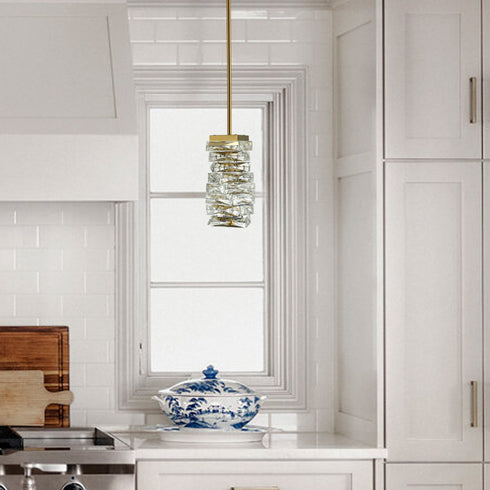 Modern Pendant Light Fabric Drum Shade LED