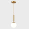 Bari Modern Brass Globe Pendant Light 1-Light
