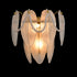 Vintage Wall Light Retro Wall Sconce 2-Light with Leaf Shape Frosted Glass and White Beads