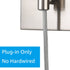 Modern Plug-in Wall Sconces Lighting Set of 2 with Switch, Brushed Nickel