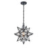 16 Inch Modern Star Pendant Light Boho Black Hanging Pendant Light