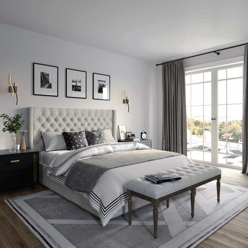 Modern Led Sconce Wall Lighting Indoor 24" Minimalist Industrial Black Wall Sconce