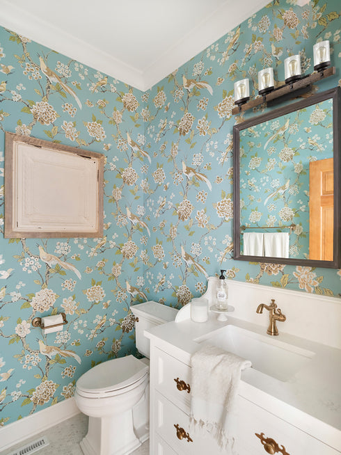 Farmhouse Wood Wall Sconce with Clear Glass Shades 4 Lights