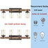Farmhouse Wood Wall Sconce with Clear Glass Shades 4 Lights