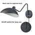 Set of 2 Modern Black Metal Wall Sconce with On/Off Switch Plug-in or Hardwired Swing Arm Wall Light Fixture