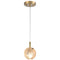 Modern Gold Round Crystal Pendant Light Glass Globe Pendant Lights Kitchen Island