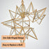 Modern Star Pendant Light Boho Gold Hanging Ceiling Light with Clear Glass