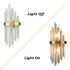 Modern Gold Wall Sconces Set of Two Wall Light with Crystal Frosted Glass