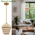 Gold Rattan Pendant Light Boho Hanging Light for Bedroom Living room