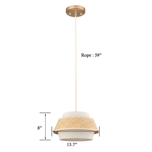 Gold Pendant Light Boho Hanging Light for Bedroom Living room