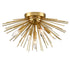 Mid-Century Sputnik Flush Mount Ceiling Light 5-Light Brass Ceiling Light Fixture