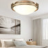 Brushed Nickel Flush Mount Light 2-Light Milk Glass Ceiling Light
