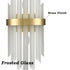 Modern Gold Wall Sconces Set of Two Wall Light with Crystal Frosted Glass