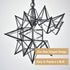16 Inch Modern Star Pendant Light Boho Black Hanging Pendant Light
