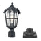 Industrial Outdoor Post Light Pillar Lantern with Pier Mount Matte Black