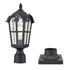 Industrial Outdoor Post Light Pillar Lantern with Pier Mount Matte Black