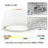 Gold Led Flush Mount Ceiling Light Drum White Fabric Shade 3000k-5500k,24W,1600LM