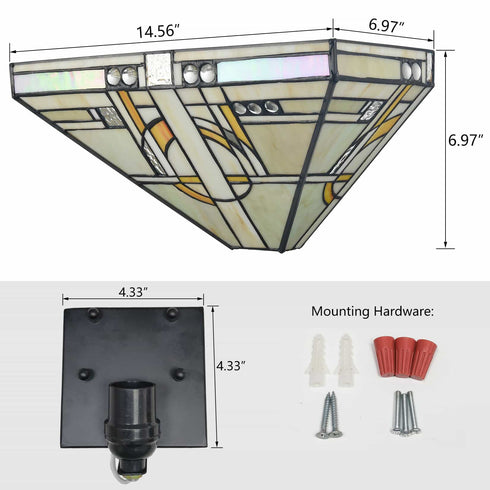 Tiffany Style Wall Sconces with Stained Glass Wall Light