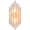 Contemporary Frosted Crystal Wall Sconce Gold Wall Light Fixture