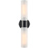Modern Black Wall Sconce Cylinder Glass Bathroom Fixture