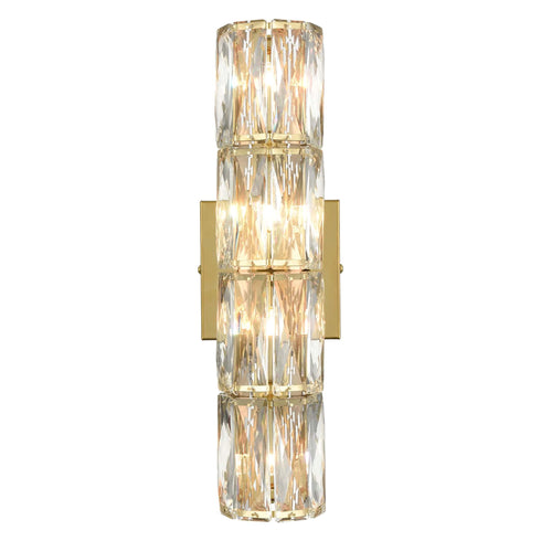 4-Light Crystal Wall Sconce Modern Gold Bathroom Light Fixtures