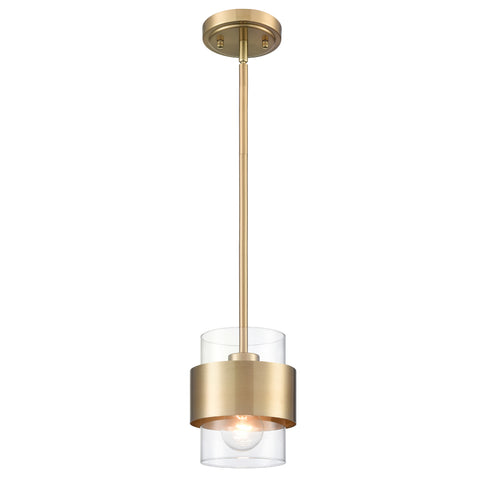 Modern Adjustable Pendant Light Fixtures Over Kitchen Island Lighting Ceiling Hanging Metal Industrial Mini Cylinder Pendant Lighting Clear Glass Shade