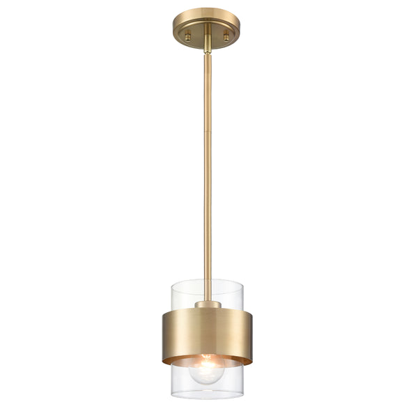 Modern Adjustable Pendant Light Fixtures Over Kitchen Island Lighting Ceiling Hanging Metal Industrial Mini Cylinder Pendant Lighting Clear Glass Shade