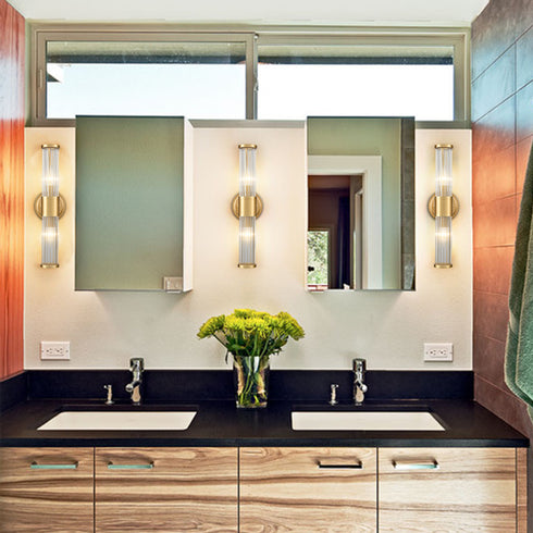 Gold Crystal Wall Sconce Light for Bedroom