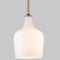 Modern Milk Glass Gold Pendant Light for Kitchen Rod-Hung